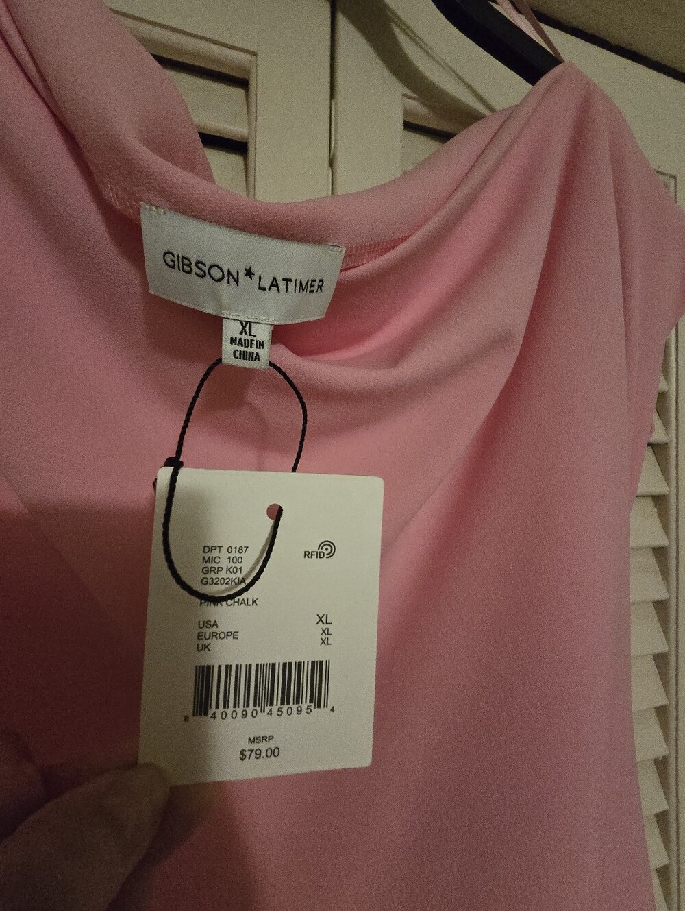 Gibson Latimer Soft Pink Cowl-Neck Midi Dress - Picture 2 of 3